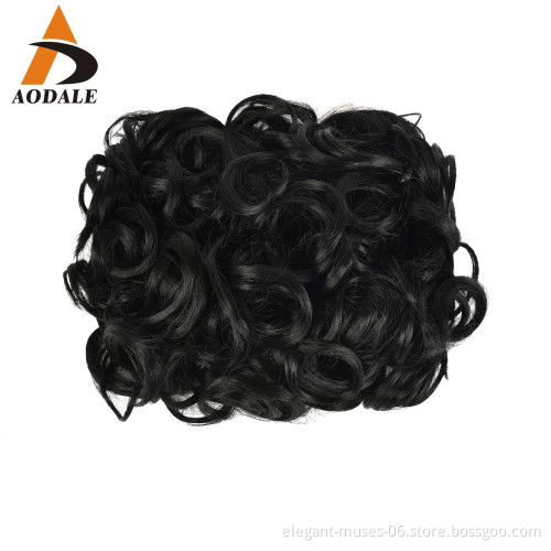 High Quality Fashion Heat Resistant Bun Afro messy kinky curly Synthetic extension wigs clip ponytail Scrunchies Chignon hair